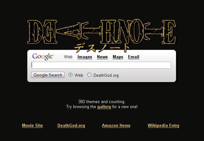 Death Note Startpage