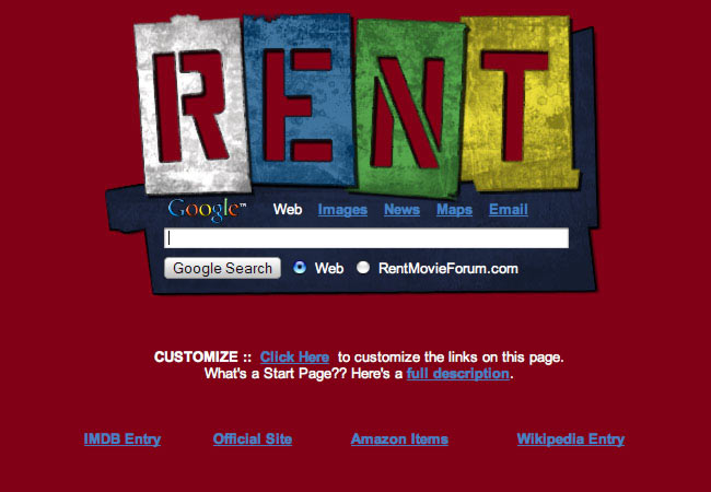 RENT Startpage