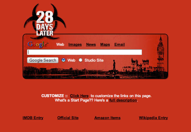 28 Days Later Startpage