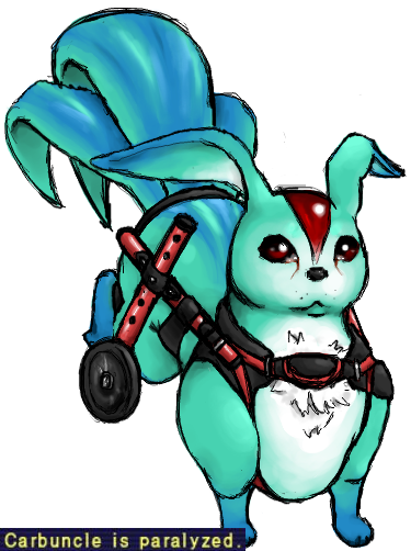 Carbuncle Deviantart Carbuncle Is Paralyzed by Dohati on DeviantArt