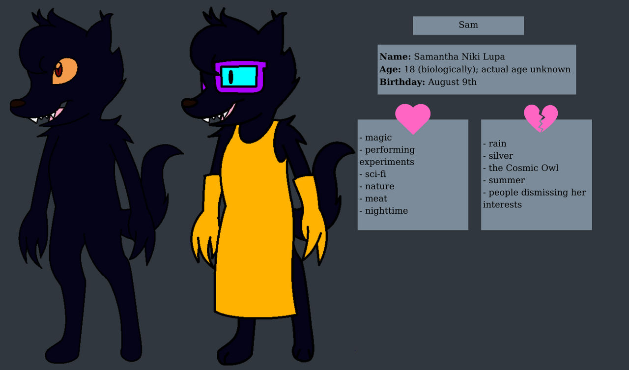 Bio Deviantart Bio: Sam by marshalia147 on DeviantArt
