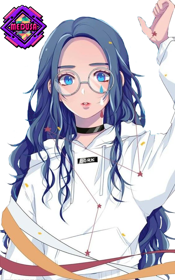 Chica anime cabello zul by Mediusa on DeviantArt Chica anime cabello zul by Mediusa on DeviantArt