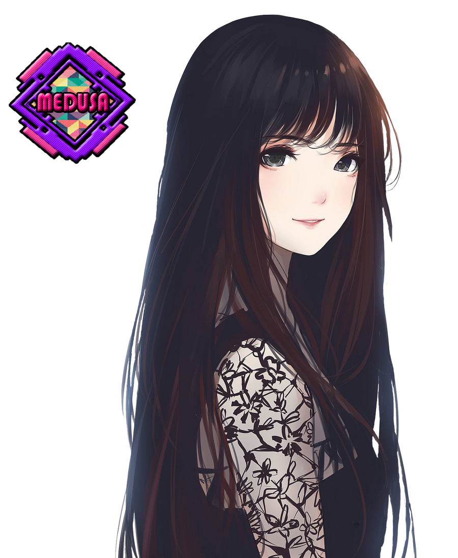 Chica anime cabello negro by Mediusa on DeviantArt Chica anime cabello negro by Mediusa on DeviantArt