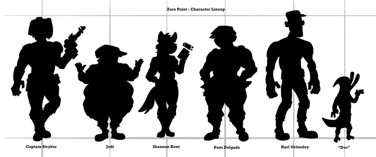 Sci-fi Character Lineup - Silhouettes