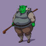 DND - a young half-orc adventurer