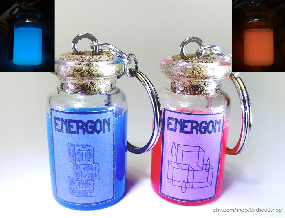 Large Energon Keychain - Glows in the dark!