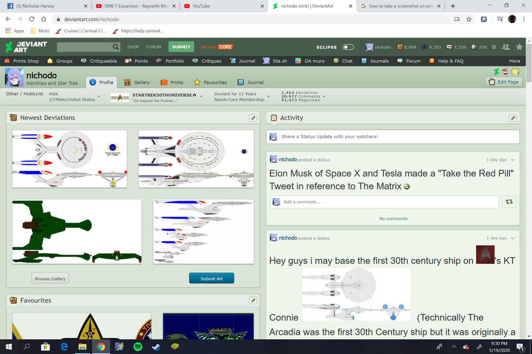 Old DA Layout by nichodo on DeviantArt