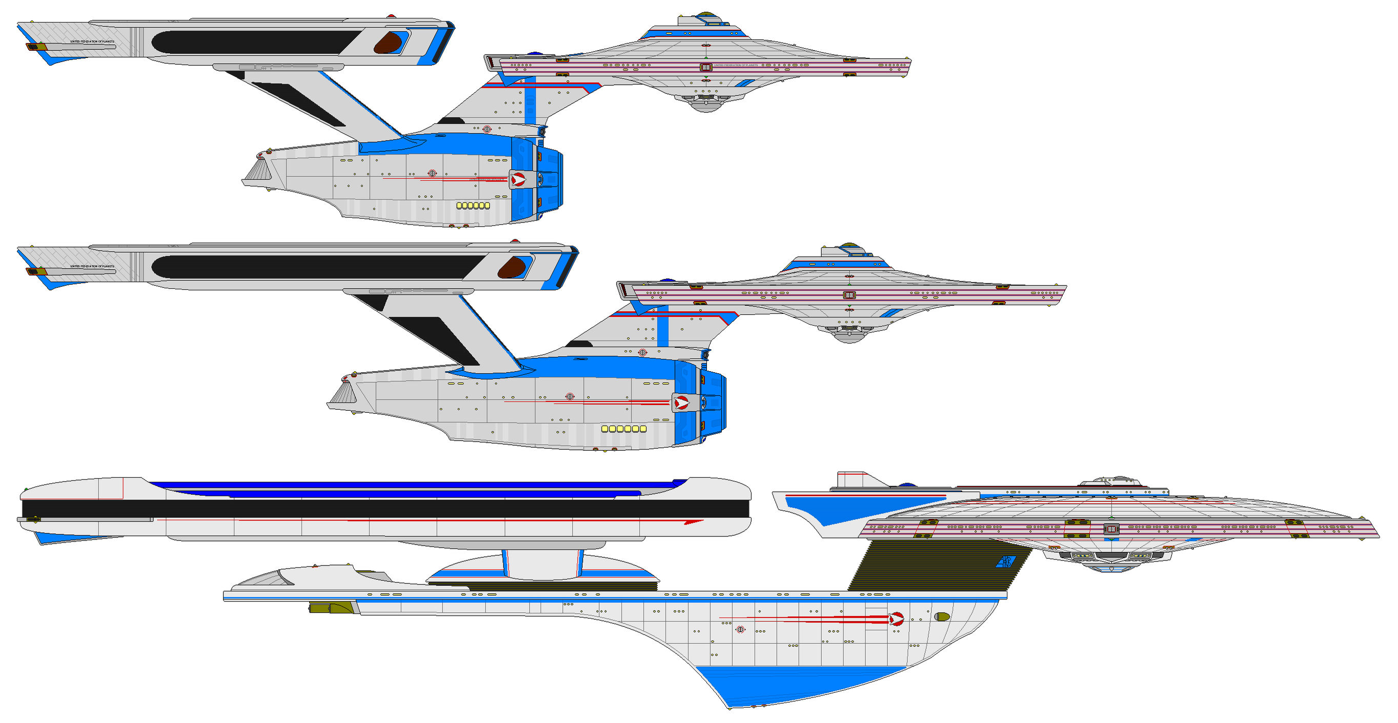 Contitution Refit and Excelsior (Alt Timeline) by nichodo on DeviantArt
