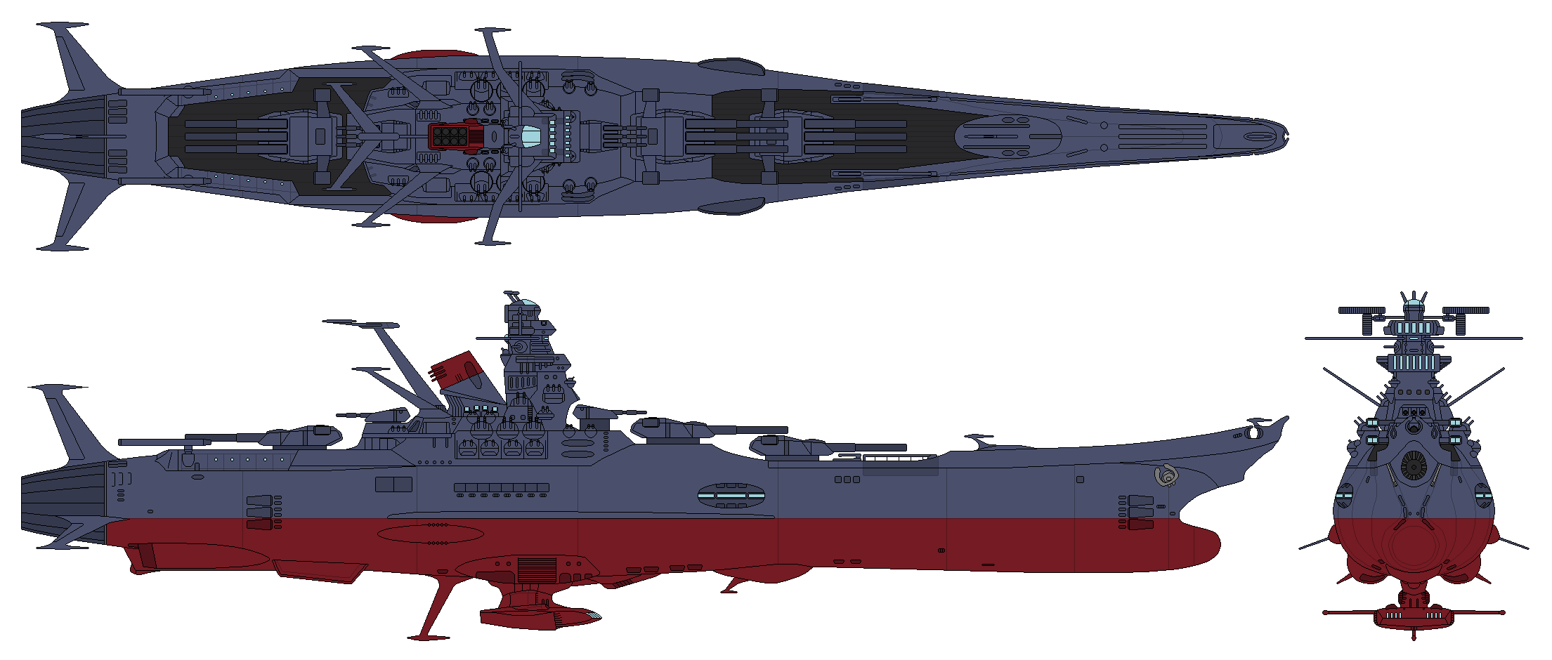 Yamato Class (Space Battleship) by nichodo on DeviantArt