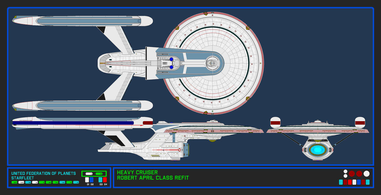 Robert April Class (Refit) (Alt Timeline) by nichodo on DeviantArt