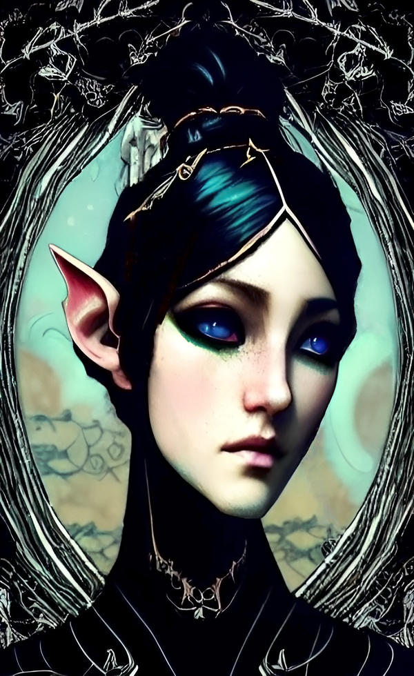 Elven portrait by minstrey on DeviantArt