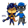 Sly and Carmelita chibi