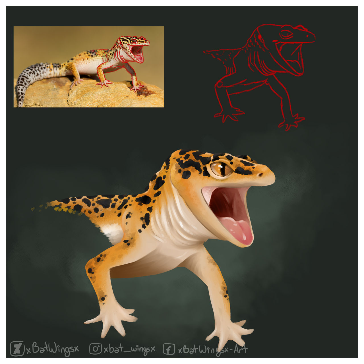 Gecko Deviantart Leopard Gecko Painting by Spirit-Bird-Art on DeviantArt