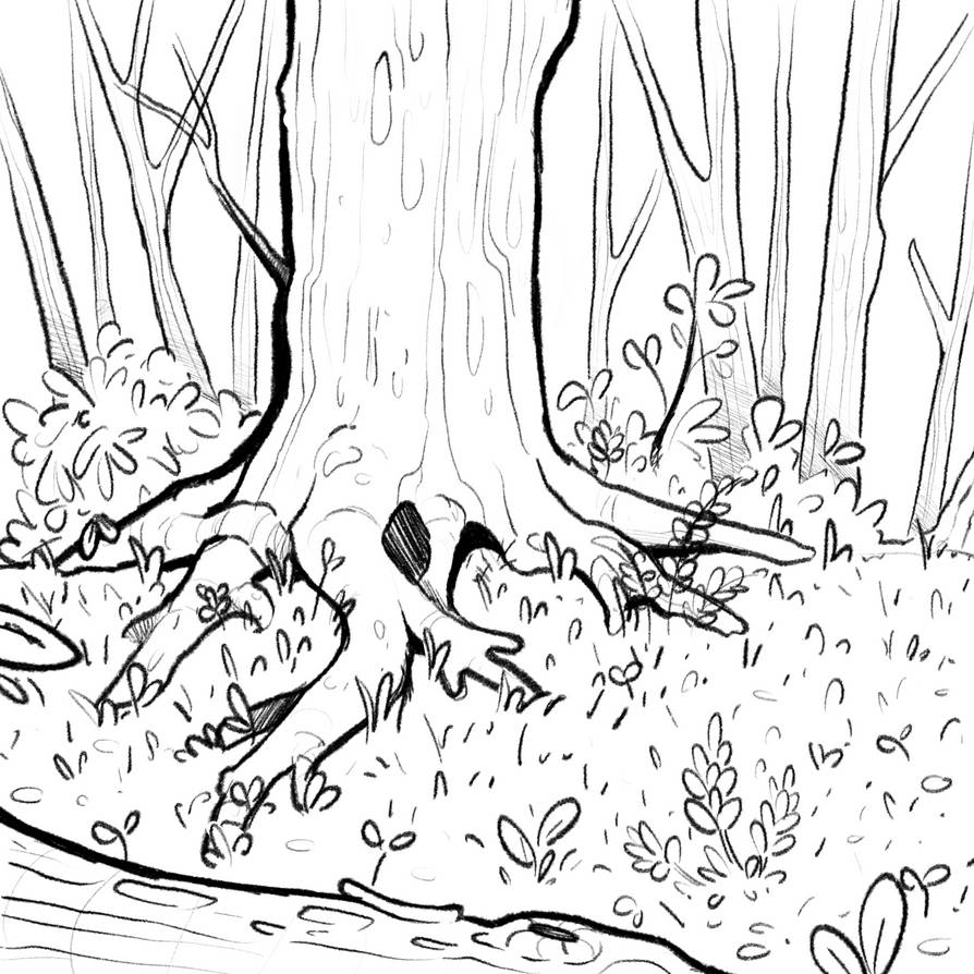 Tree Drawing Screech Tree Sketch by Spirit-Bird-Art on DeviantArt