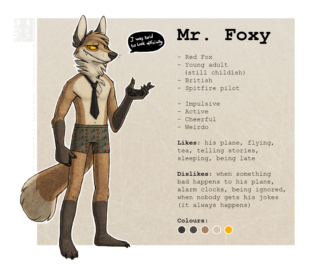 Mr. Foxy Reference Sheet