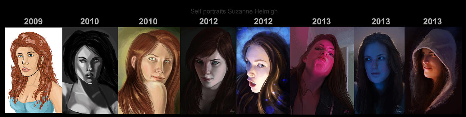 Self portraits over time. by Suzanne-Helmigh