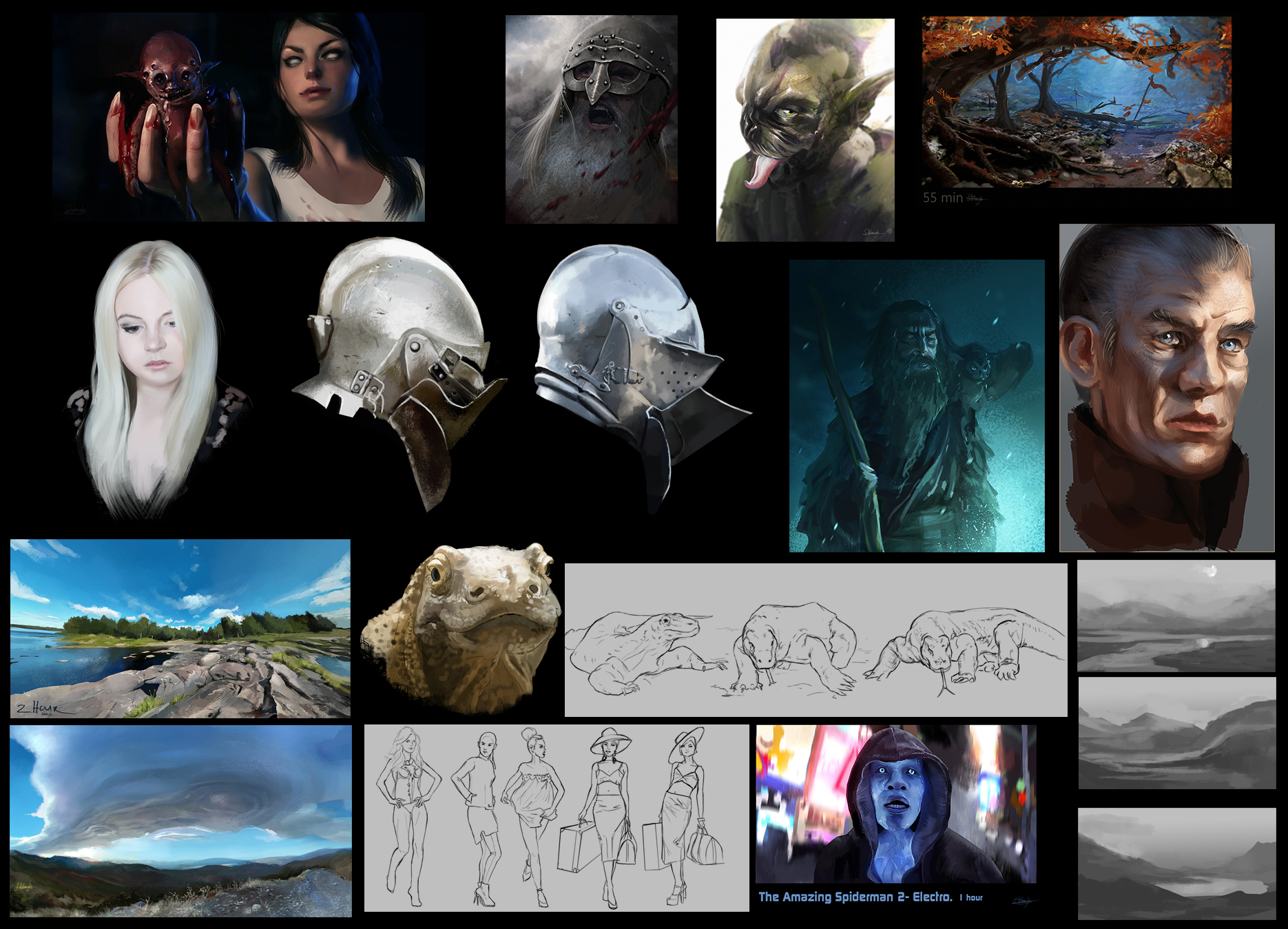 Doodles, speedpaints, experiments and studies.