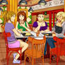 Pizza restaurant with friends - COM -