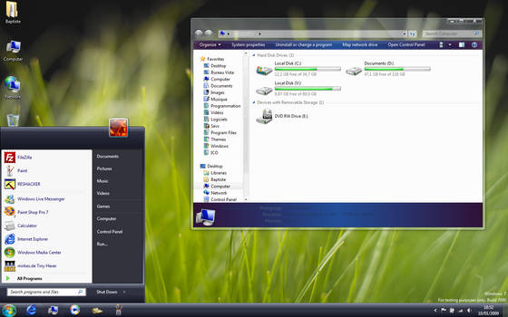 Vista Beta 1 for Windows 7