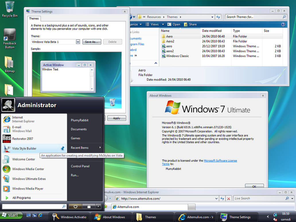Win 7 Build 6519 Modifications by AtheneRa on DeviantArt