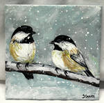 Chickadees by ThisArtToBeYours