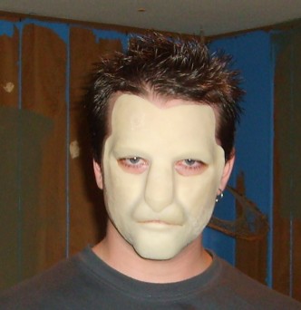 wearing my 1st latex mask