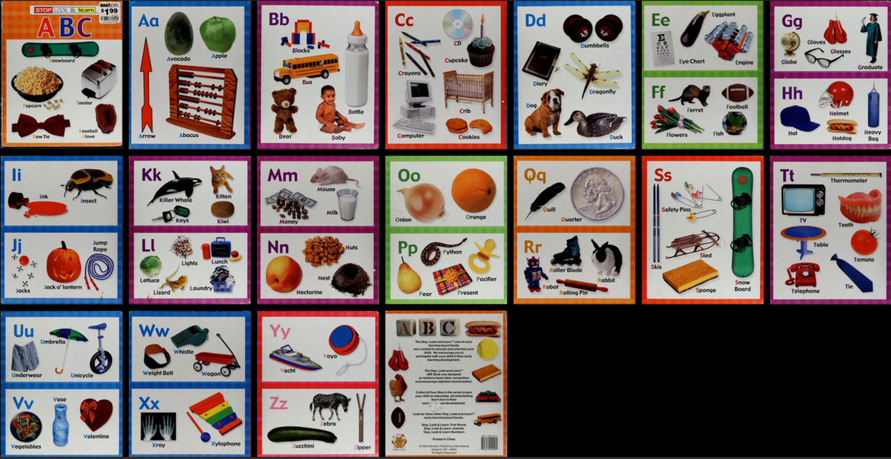 Look Abc Stop Look Learn ABC Bendon Book by user-ek8uy3ze1v on DeviantArt