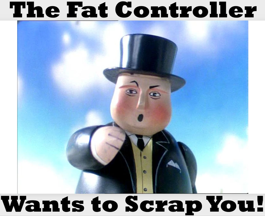 Fat Controller Keychain The Fat Controller Wants to Scrap You! by user-ek8uy3ze1v on DeviantArt