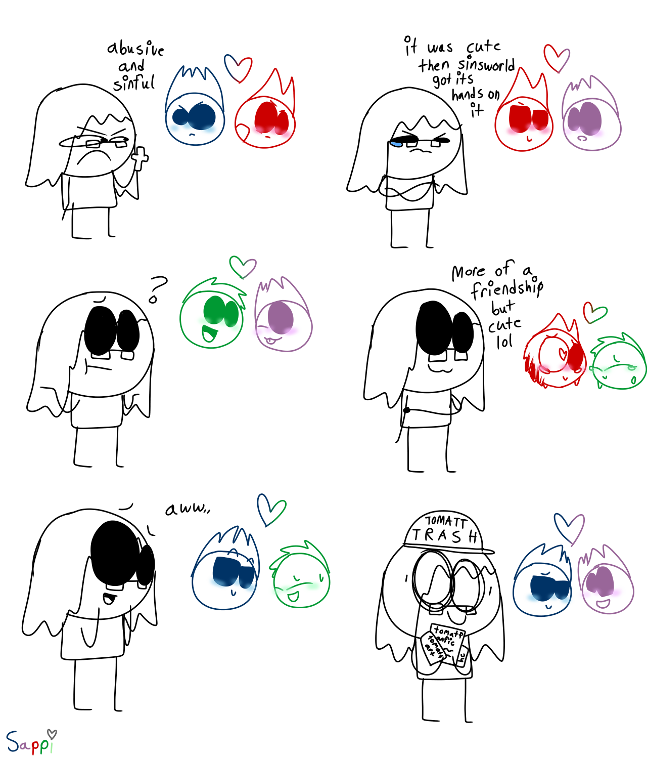 Tomatoredd (The Ultimate Ship Chart of all 4 charcters) [They all are  canoncaly gay] : r/Eddsworld