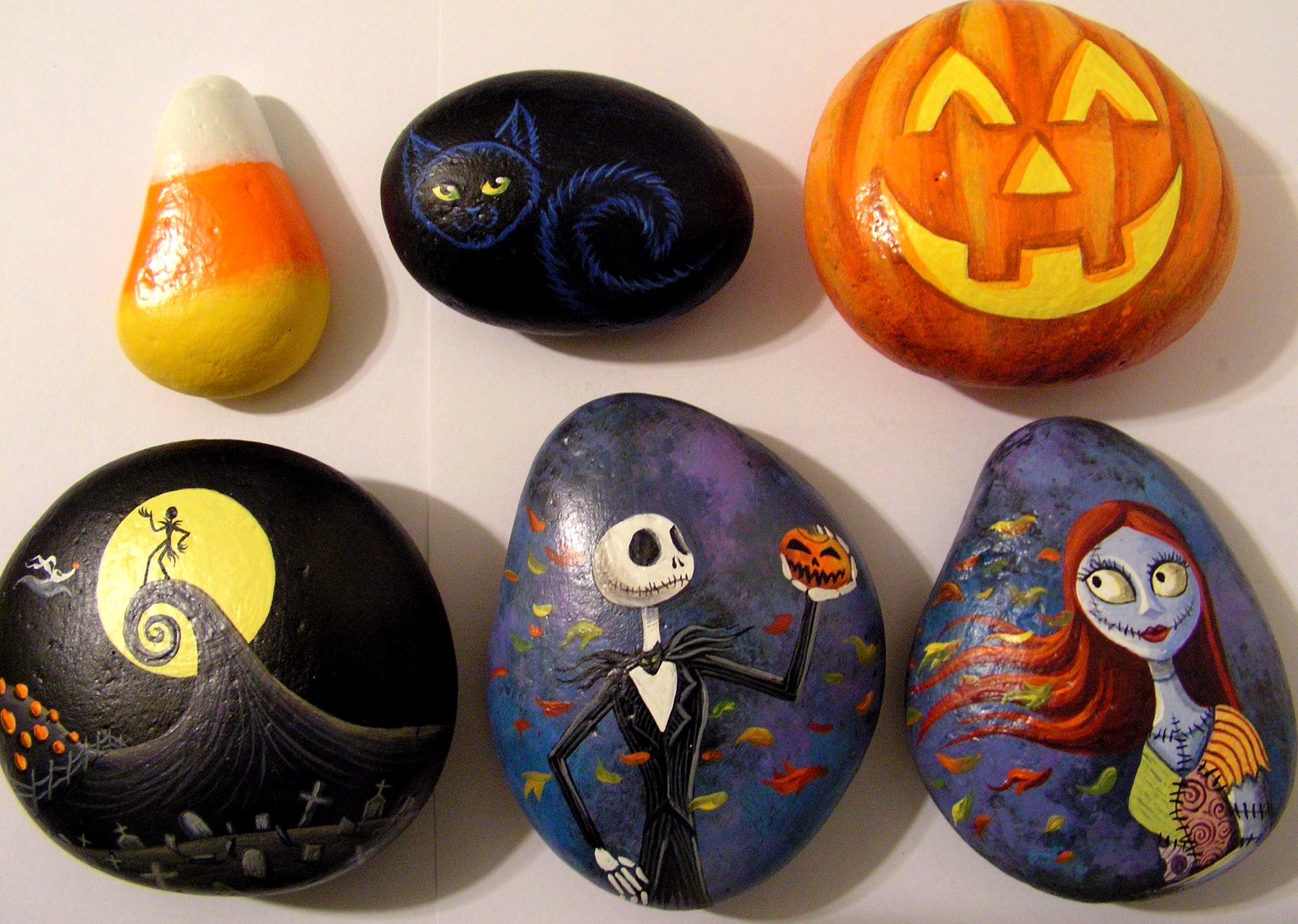 Halloween painted rocks