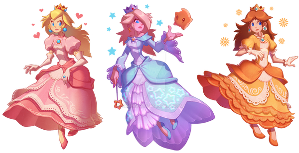 Nintendo Princesses by Rubilight on DeviantArt