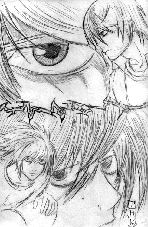 Kira vs L Sketch by ArucardPL by L-FanClub on DeviantArt