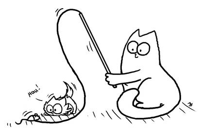 Simon's Cat - Playing with the kitten