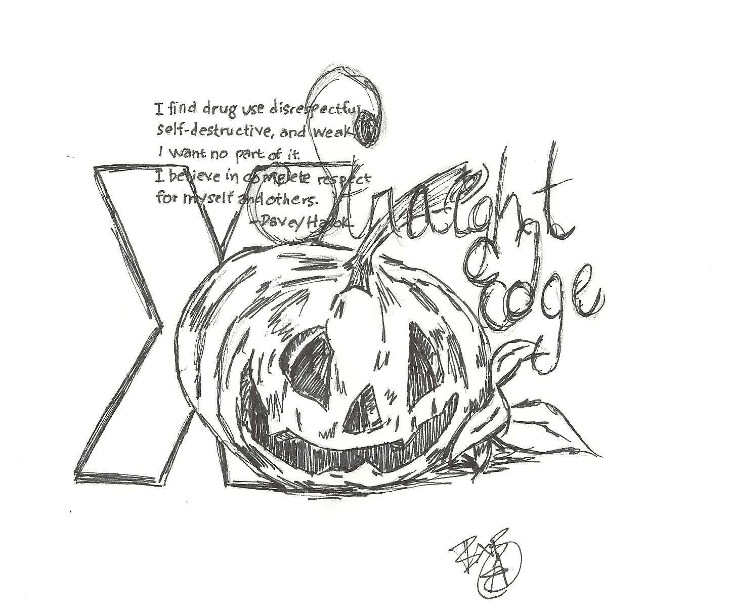 Straight Edge Tattoo Design