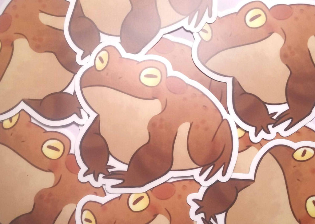 Toad Crying Sticker American Toad Stickers by PuppyMintMocha on DeviantArt