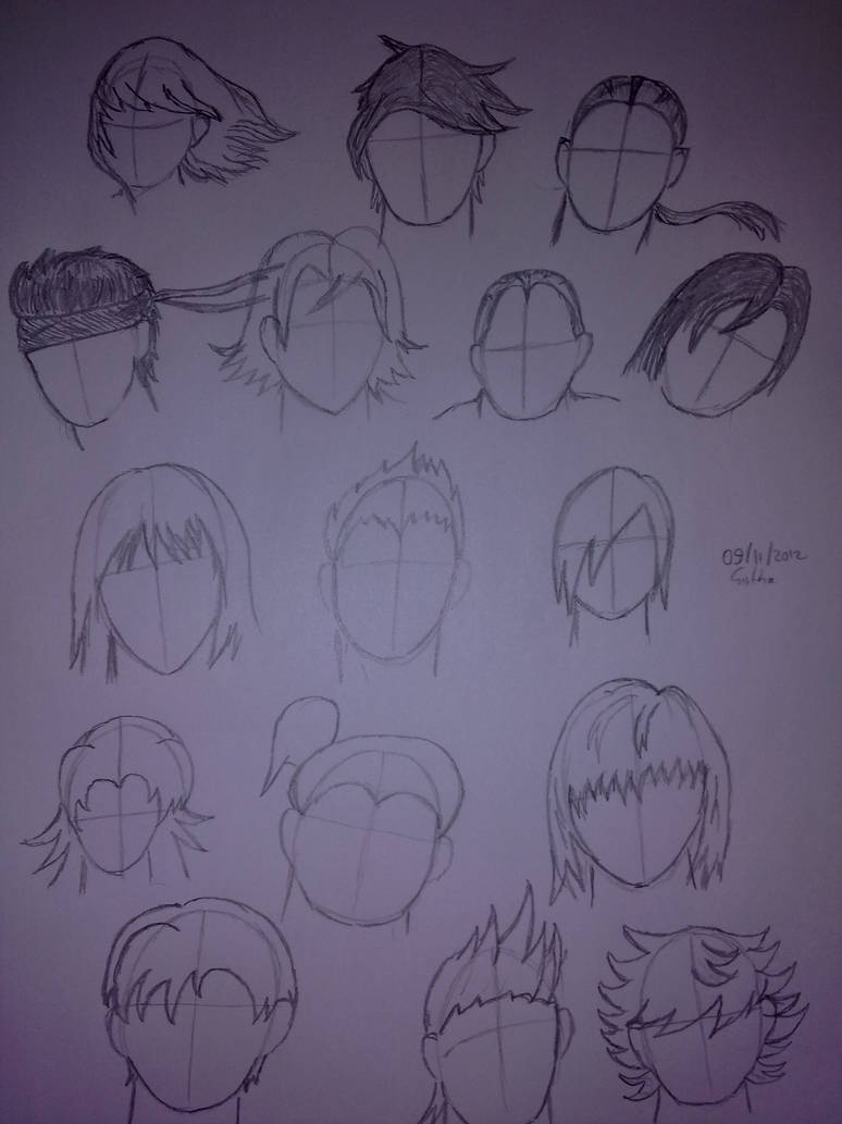 Anime Hair Practice By Sisthra On Deviantart Anime Hair Practice By Sisthra On Deviantart