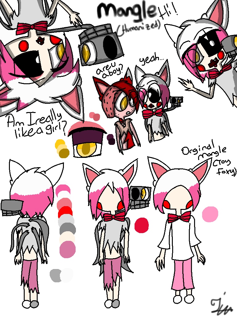 Humanized Mangle and Foxy, Gijinka / Moe Anthropomorphism