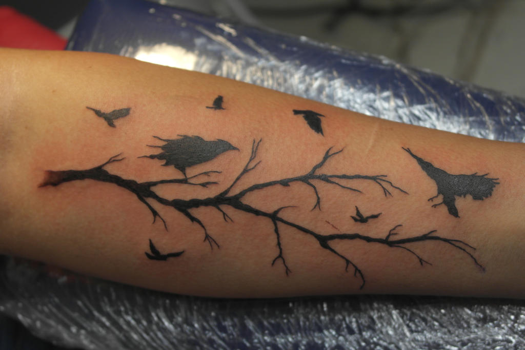 Raven silhouette tattoo by ArthouseGrafika on DeviantArt