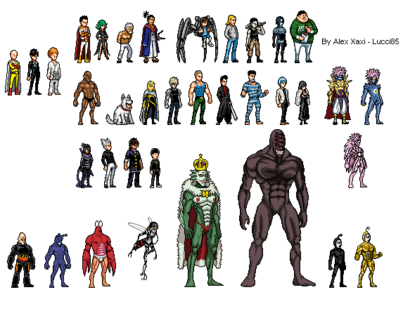 Characters of One-Punch Man - Updated by Hacker93 on DeviantArt