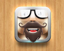 beard and mustache ios icon