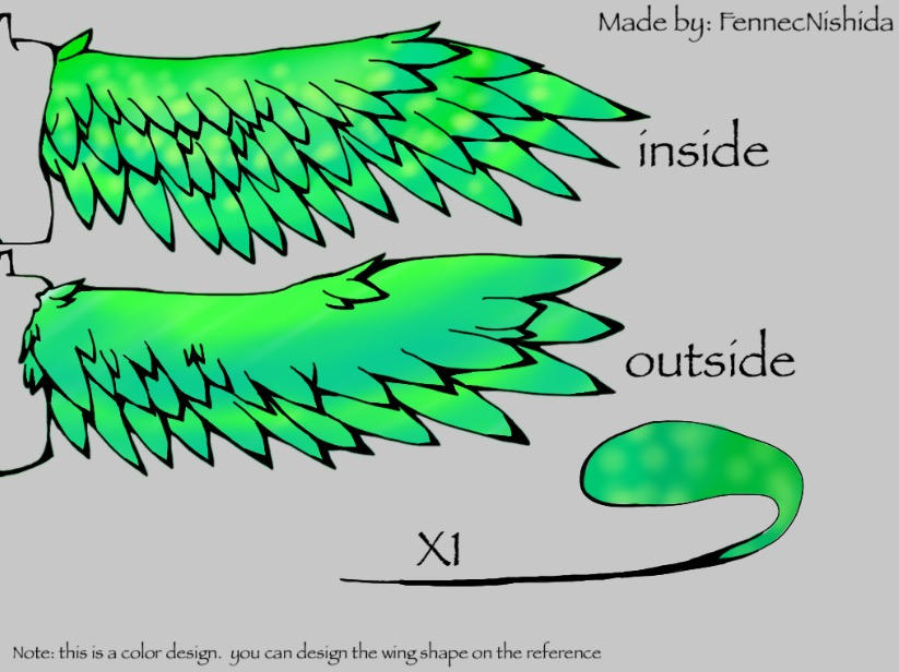 Avian wing design #13 by FennecNishida on DeviantArt