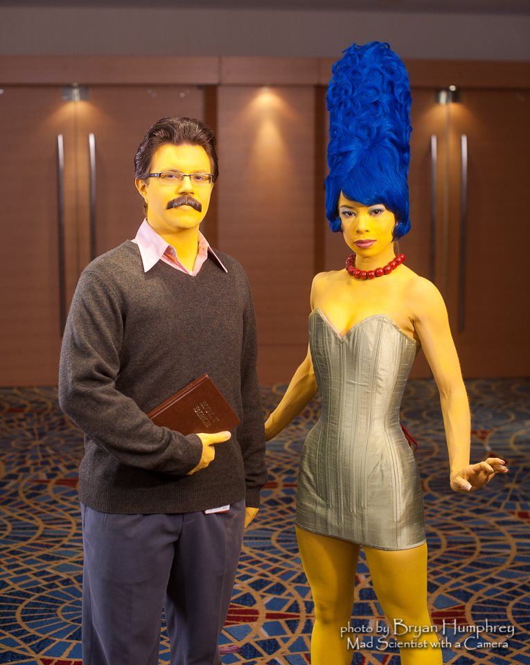 Marge Simpson and Ned Flanders