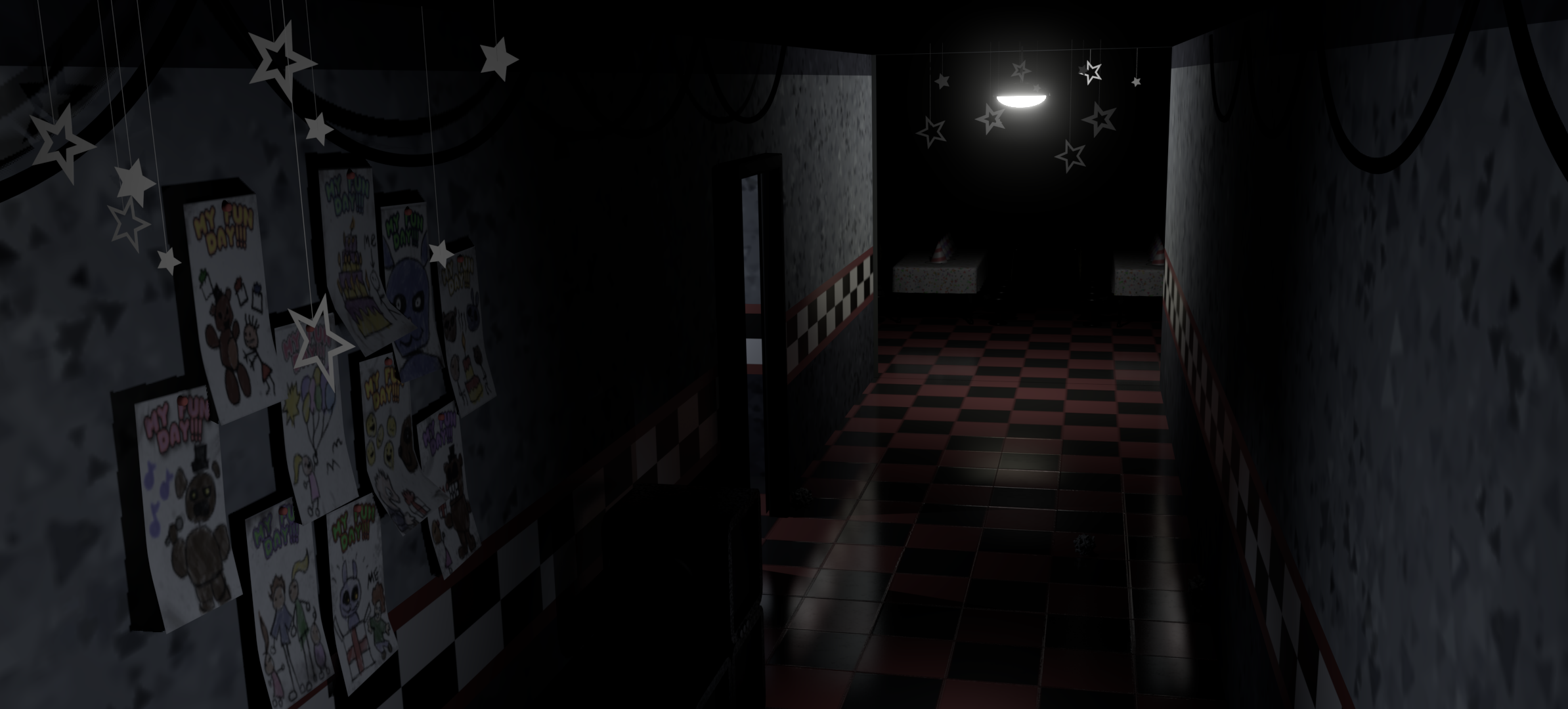 Blender/FNAF] Araya's Fnaf 1 west hall main done by