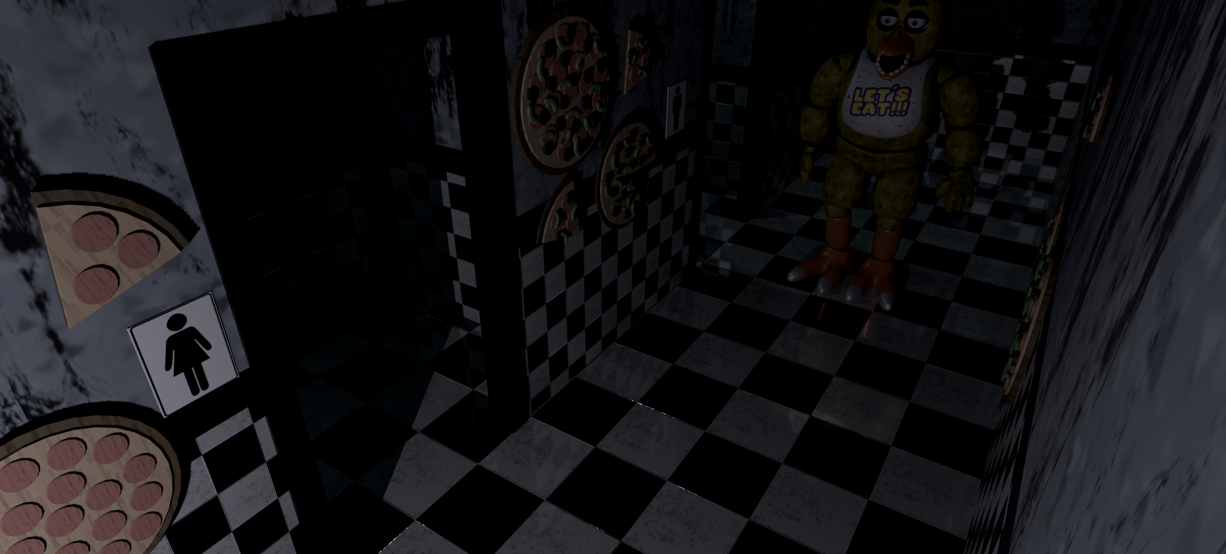 Blenderfnaf Arayas Fnaf 1 Restroom Done By Razvanandrei123 On