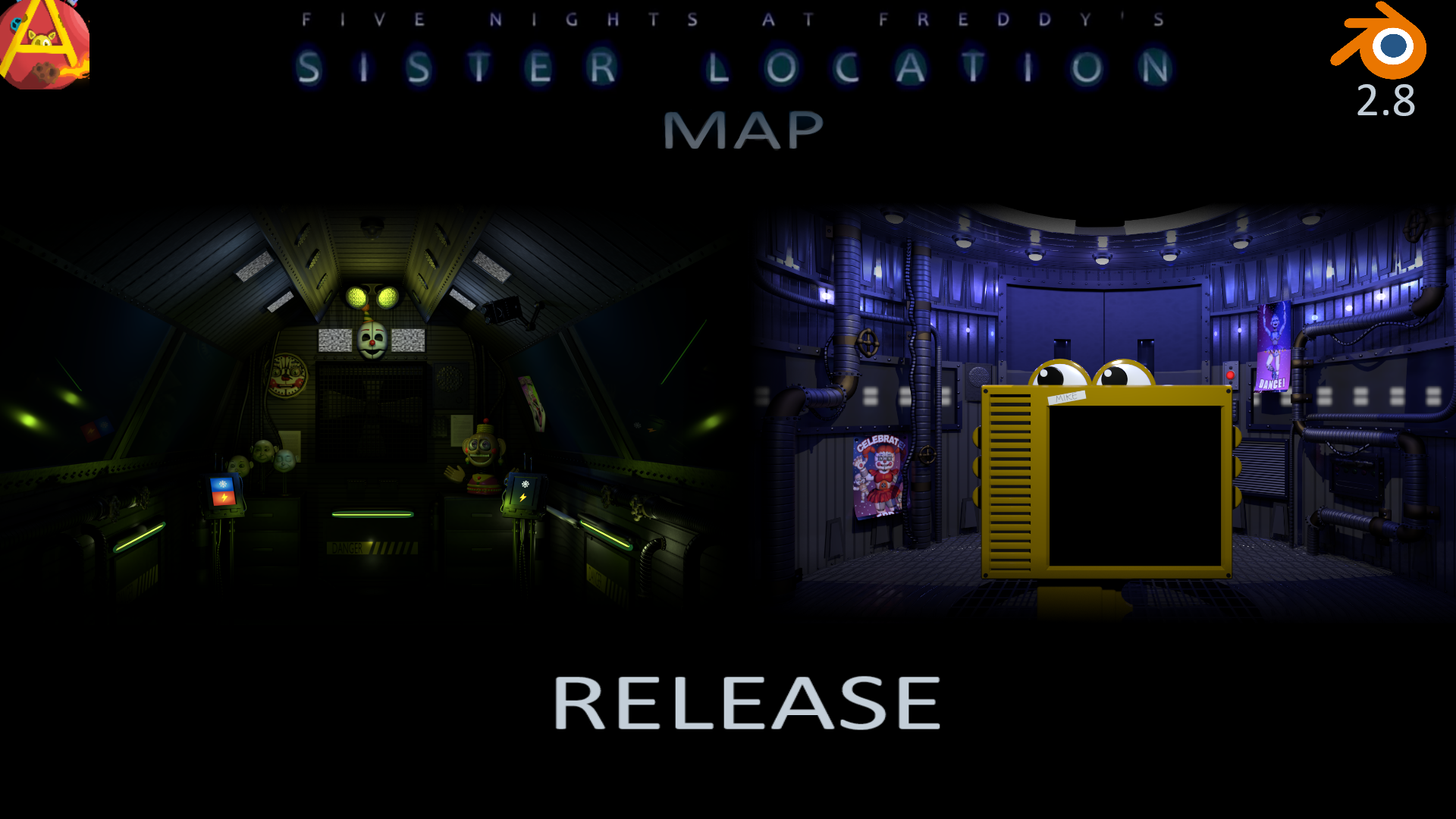 FNAF 2 Map Blender 2.8 port by ComfieFNAF on DeviantArt