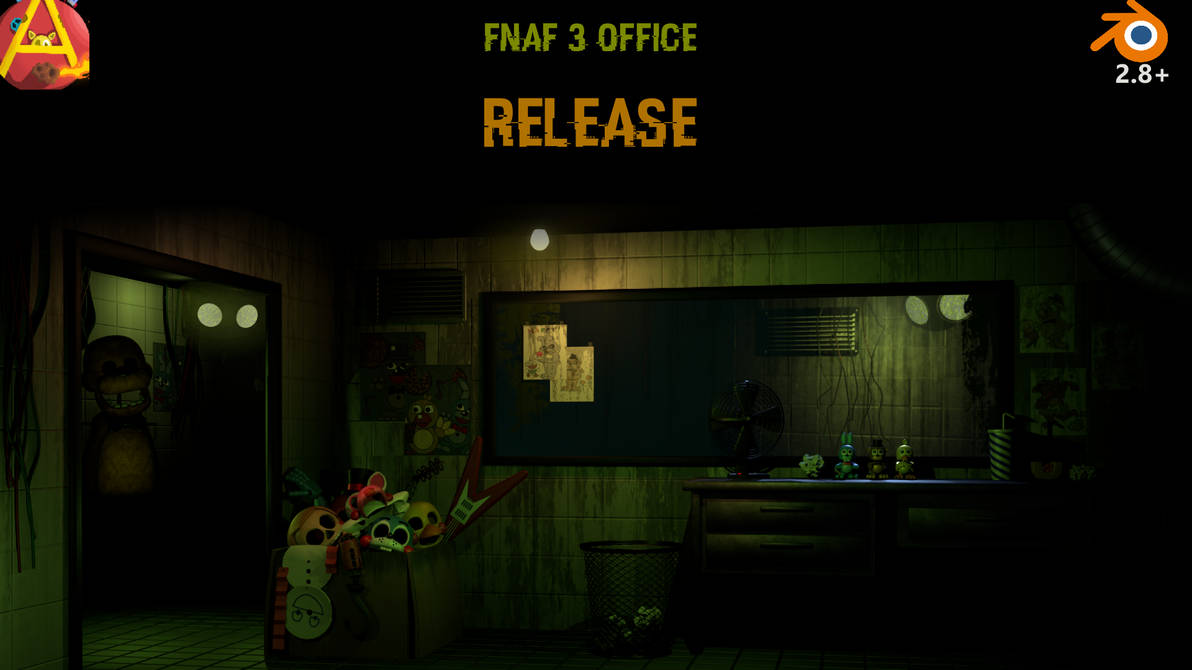 Blender/FNAF] Araya's Fnaf 1 office done by RazvanAndrei123 on
