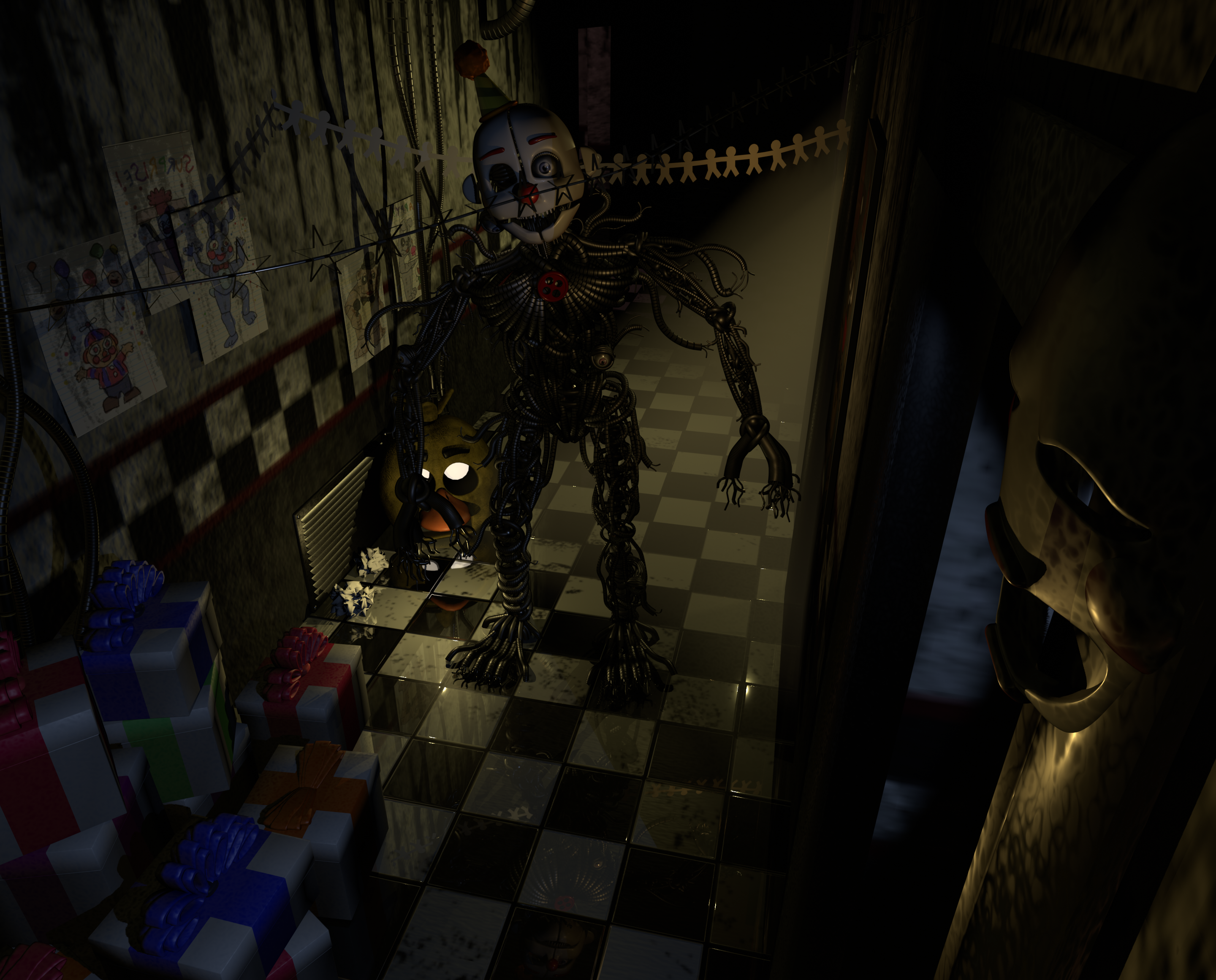 Blender/FNAF] Ennard in FNAF 3 by RazvanAndrei123 on DeviantArt