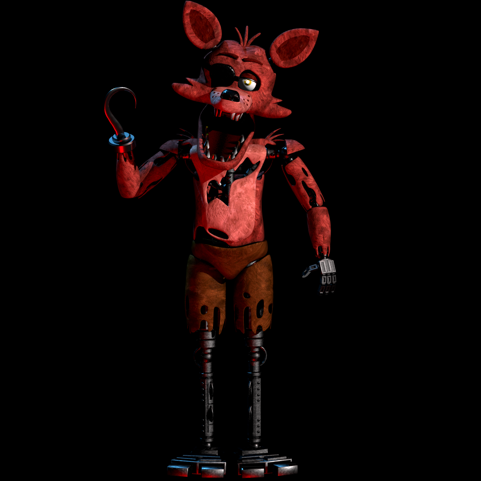 Withered Foxy Jumpscare UCN (FNAF-C4D) by TheRayan2802 on DeviantArt