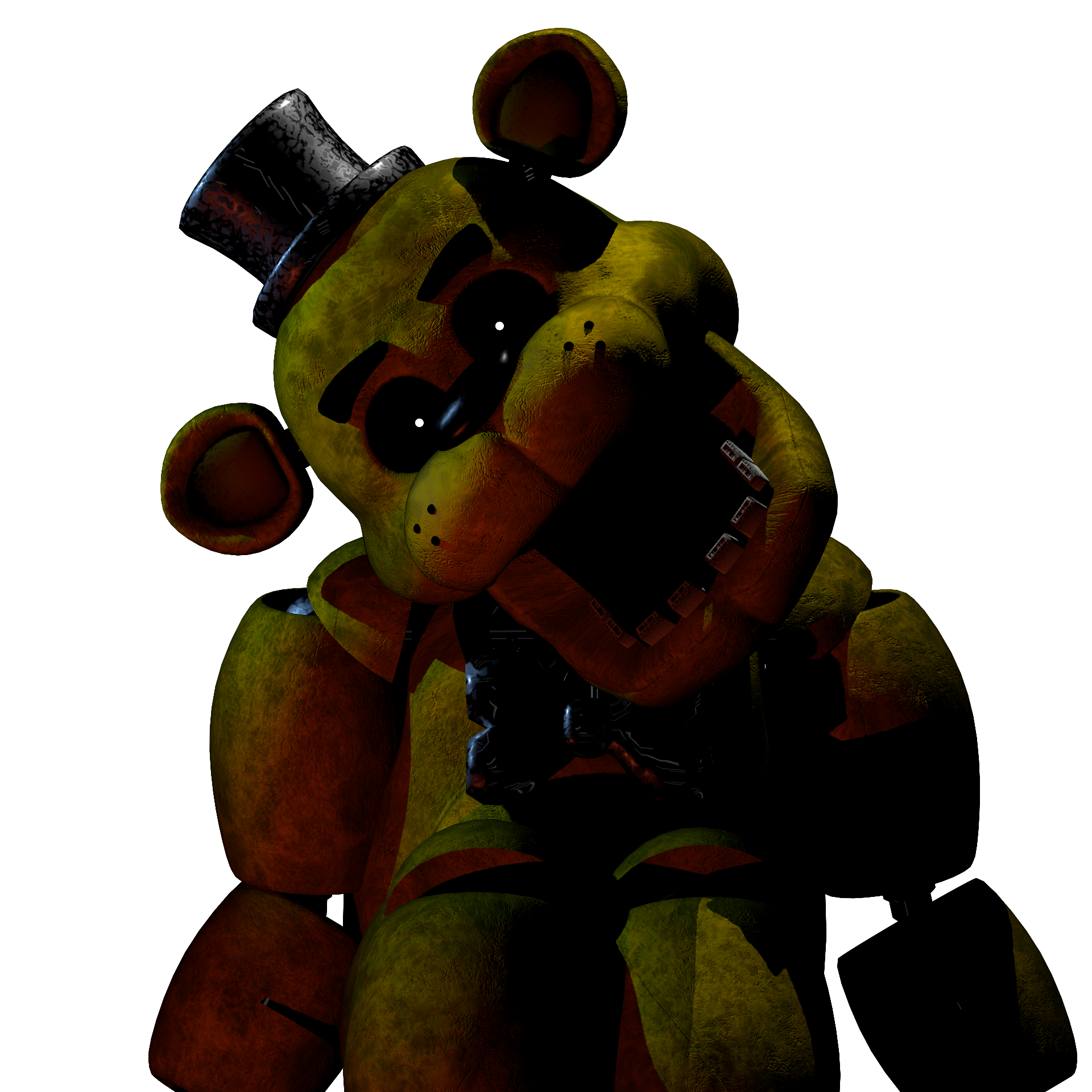 BLENDER FNAF] Withered chica custom night by springyt on DeviantArt