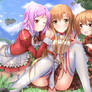 Asuna,Lizdet and Silica